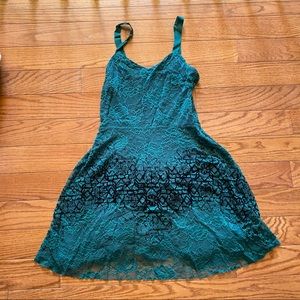 Free People Lace Emerald Dress